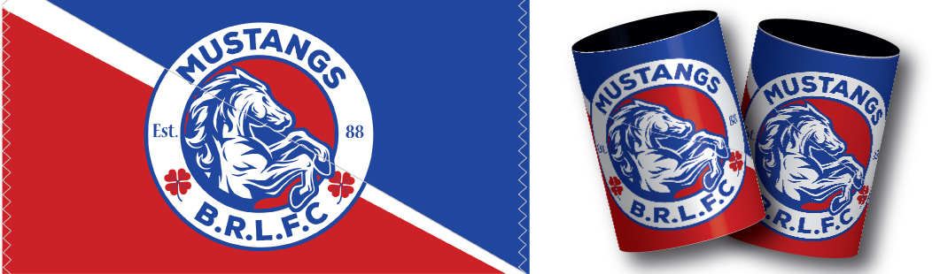 Mustangs BRLFC stubby cooler