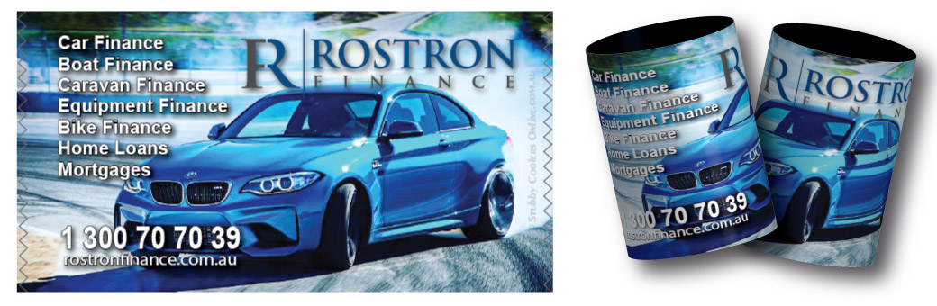 Rostron finance stubby cooler