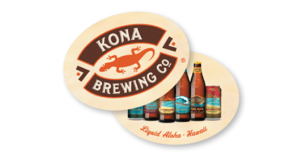 Oval coasters printed back and fornt