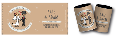 Adam & Kates Wedding  Stubby Holders