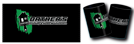 Bathers Painting promo stubby coolers