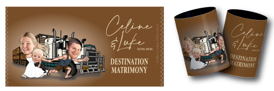 Celine & Luke's wedding   stubby holders