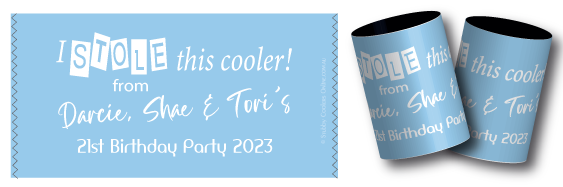 Steve & Tori's wedding stubby coolers