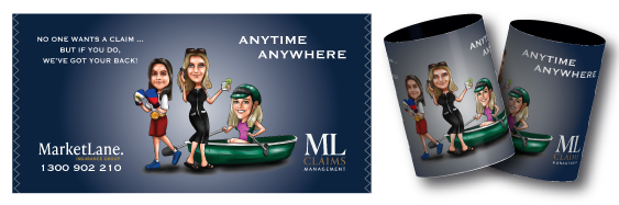 Market Lane promotional stubby holders