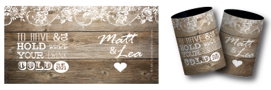 Matt & Lea Wedding   Stubby Holders